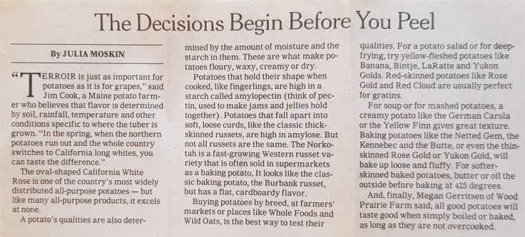 Choosing the Right Potato