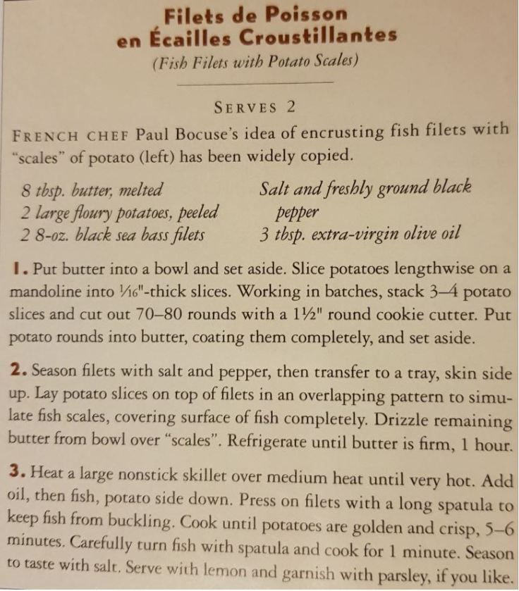 Fish Fillet with Potato Scales