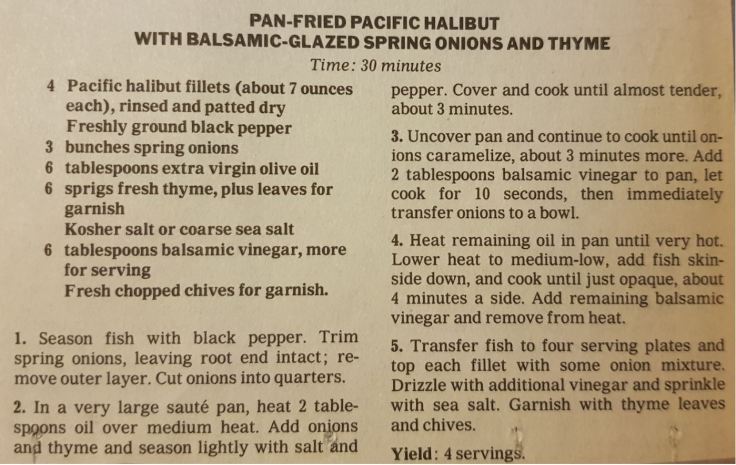 Halibut with Balsamic Glaze